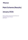 Pearson Edexcel  &lpar;IAS&rpar; Chemistry Paper 01 &lpar; WCH12&sol;01&rpar; Mark Scheme January 2026