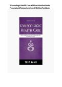 Gynecologic Health Care&colon; With an Introduction to Prenatal and Postpartum Care&comma; 4th Edition &mdash; Complete Test Bank &lpar;All Chapters 1&ndash;35&comma; Latest 2026 Update&rpar;&NewLine;