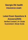 Georgia Life & Health Insurance Exam 2026 Practice Questions & Study Guide Licensing Prep