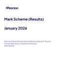 Pearson Edexcel International Advanced level In Physics January 2026 &lpar;MS&rpar;