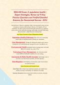 NSG-440 Exam 3 & Final Exam BUNDLE&colon; population health &vert; Expert Strategies&comma; Review of 75 Key Practice Questions and Verified Detailed Answers&semi; for Guaranteed Success - GCU