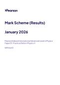 Pearson Edexcel International Advanced Level in Physics Paper O1  &lpar;WPH16&sol;01&rpar;  January 2026 &lpar;MS&rpar;&NewLine;