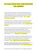 PALS RED CROSS FINAL EXAM QUESTIONS &NewLine;AND ANSWERS 