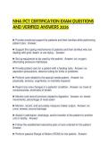 NHA PCT CERTIFICATION EXAM QUESTIONS AND VERIFIED ANSWERS 2026&period;&NewLine;&NewLine;