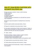 NHA PCT EXAM REVIEW QUESTIONS WITH ACCURATE SOLUTIONS 2026&period;&NewLine;&NewLine;