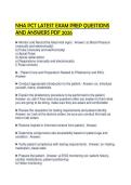 NHA PCT LATEST EXAM PREP QUESTIONS AND ANSWERS PDF 2026&period;&NewLine;&NewLine;