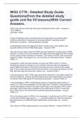 WGU C779 - Detailed Study Guide &NewLine;Questions&lpar;from the detailed study &NewLine;guide and the V4 lessons&rpar;With Correct &NewLine;Answers&period;