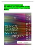 CLINICAL NURSING SKILLS AND TECHNIQUES 11TH EDITION ANNE GRIFFIN PERRY AND PATRICIA A&period; POTTER SOLUTION MANUAL