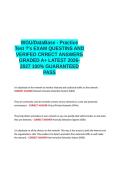 WGU DataBase - Practice Test EXAM QUESTIONS AND VERIFIED CORRECT ANSWERS GRADED A&plus; -LATEST 2026-2027- 100- GUARANTEED PASS&period;docx&NewLine;&NewLine;