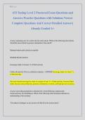 ATI Testing Level 2 Proctored Exam Questions and &NewLine;Answers Practice Questions with Solutions Newest &NewLine;Complete Questions And Correct Detailed Answers&vert; &NewLine;Already Graded A&plus;