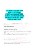 EXAM STUDY GUIDE FOR WGU CYBER EXAM QUESTIONS AND VERIFIED CORRECT ANSWERS GRADED A&plus; -LATEST 2026-2027- 100- GUARANTEED PASS&period;docx&NewLine;&NewLine;