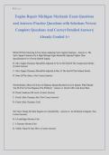 Engine Repair Michigan Mechanic Exam Questions &NewLine;and Answers Practice Questions with Solutions Newest &NewLine;Complete Questions And Correct Detailed Answers&vert; &NewLine;Already Graded A&plus;
