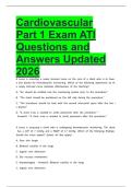 Cardiovascular nurse certification  latest 2026 &vert; 2027 package deal Questions and Answers All Verified