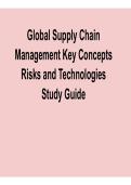 Global Supply Chain Management Key Concepts Risks and Technologies Study Guide Comprehensive Exam Review Material Global Logistics&comma; Risk Management&comma; and Digital Supply Chain Innovation 2025&sol; 2026