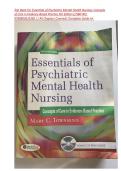 Test Bank For Essentials of Psychiatric Mental Health Nursing&colon; Concepts of Care in Evidence-Based Practice 5th Edition&vert;&vert;ISBN NO&semi; 9780803623385 &vert;&vert; All Chapters Covered&vert;&vert;Complete Guide A&plus;&period;