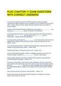 PLSC CHAPTER 11 EXAM QUESTIONS WITH CORRECT ANSWERS