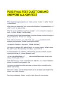 PLSC FINAL TEST QUESTIONS AND ANSWERS ALL CORRECT