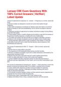 Lamaze CBE Exam Questions With 100&percnt; Correct Answers &vert; Verified &vert; Latest Update
