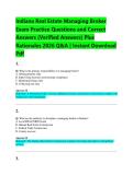 Indiana Real Estate Managing Broker &NewLine;Exam Practice Questions and Correct &NewLine;Answers &lpar;Verified Answers&rpar; Plus &NewLine;Rationales 2026 Q&A &vert; Instant Download &NewLine;Pdf 