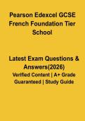 Pearson Edexcel GCSE French Foundation Tier School Revision Guide & Practice Questions 2026