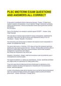 PLSC MIDTERM EXAM QUESTIONS AND ANSWERS ALL CORRECT