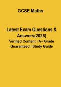GCSE Maths 2026 Revision Guide & Practice Questions Full Study Notes & Exam Prep