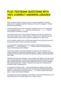 PLSC TESTBANK QUESTIONS WITH 100&percnt; CORRECT ANSWERS &lpar;GRADED A&plus;&rpar;