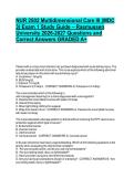 NUR 2502 Multidimensional Care III &lpar;MDC 3&rpar; Exam 1 Study Guide &ndash; Rasmussen University 2026-2027 