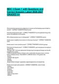 MDC 3 Exam 1 with Questions and Correct Answers Latest 2026-2027 GRADED A&plus;&period;