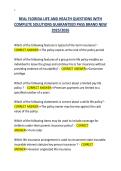 REAL FLORIDA LIFE AND HEALTH QUESTIONS WITH &NewLine;COMPLETE SOLUTIONS GUARANTEED PASS BRAND NEW &NewLine;2025&sol;2026 