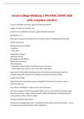 Jersey College MedSurg 1 RN FINAL EXAM 2026 &NewLine;with complete solution