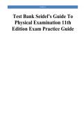 Test Bank &ndash; Seidel&rsquo;s Guide to Physical Examination 11th Edition Exam Practice Guide 2026 Update &vert; Health Assessment Questions & Answers