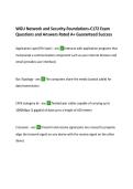 WGU Network and Security-Foundations-C172 Exam &NewLine;Questions and Answers Rated A&plus; Guaranteed Success