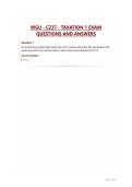 WGU - C237 - TAXATION 1 EXAM QUESTIONS AND ANSWERS&NewLine;