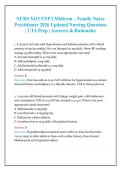 NURS 5433 FNP II Midterm &ndash; Family Nurse &NewLine;Practitioner 2026 Updated Nursing Questions &NewLine;&vert; UTA Prep &vert; Answers & Rationales