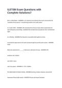ILETSB Exam Questions with Complete Solutions