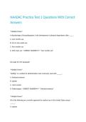 NAADAC Practice Test 1 Questions With Correct Answers 