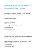 Midwifery National Exam Practice MCQ-s -2 Questions With Correct Answers 