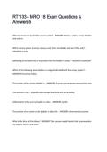RT 133 - MRO 18 Exam Questions & Answers