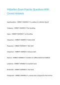 Midwifery Exam Practice Questions With Correct Answers 
