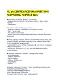 NU 310 CERTIFICATION EXAM QUESTIONS AND VERIFIED ANSWERS 2026&period;&NewLine;&NewLine;