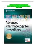 Full Test Bank for Advanced Pharmacology for Prescribers &lpar;1st Edition&rpar; by Brent Luu&comma; Gerald Kayingo&comma; and Virginia McCoy Hass Complete Coverage &lpar;All Chapters&rpar; Verified Question & Answer Sets Evidence-Based Clinical Practice &sol; Enteral Feeding &sol; Nursing Asse