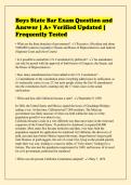 Boys State Bar Exam Question and&NewLine;Answer &vert; A&plus; Verified Updated &vert;&NewLine;Frequently Tested