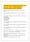 CT Septic License Exam Questions and&NewLine;answers with verified Answers&NewLine;&lpar;Latest Update 2026&rpar; UPDATE