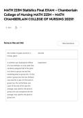 MATH 225N Statistics Final Exam Study Guide &ndash; Chamberlain College of Nursing 2025 &vert; Questions & Answers with Explanations