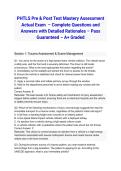 PHTLS Pre & Post Test Mastery Assessment Actual Exam 2026&sol;2027 &ndash; Complete Questions and Answers with Detailed Rationales &ndash; Pass Guaranteed &ndash; A&plus; Graded