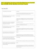 Unit 4&colon; FL Disciplinary Procedures and the Real Estate Recovery Fund Unit &NewLine;Exam UPDATED ACTUAL Questions And Correct Answers 
