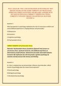 WGU C180 EXAM &sol; WGU C180 FOUNDATIONS OF PSYCHOLOGY TEST 2026&sol;2027 EXAM & STUDY GUIDE COMPLETE ACCURATE EXAM APPROVED CURRENT QUESTIONS AND RELIABLE ANSWERS WITH DETAILED RATIONALES &lpar;CORRRECT VERIFIED SOLUTIONS&rpar; CURRENTLY UPDATED VERSION 2026 EDITION &vert;GUAR