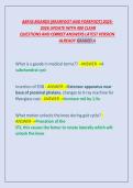 ABFAS BOARDS &lpar;REARFOOT AND FOREFOOT&rpar; 2025- &NewLine;2026 UPDATE WITH 400 CLEAR &NewLine;QUESTIONS AND CORRECT ANSWERS LATEST VERSION &NewLine;ALREADY GRADED A 