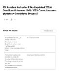 SSI Assistant Instructor Exam 2026 &vert; 205 Q&A &vert; 100&percnt; Correct Answers &vert; Guaranteed A&plus;